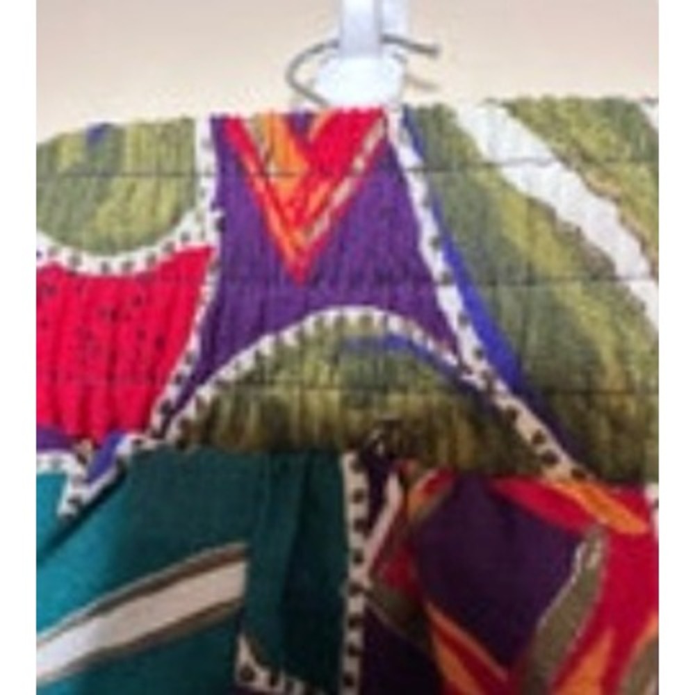 Vintage Kathie Lee Midi Skirt Ditsy Hawaiian Floral Cottagecore Boho Plus Sz 18 - Picture 6 of 6